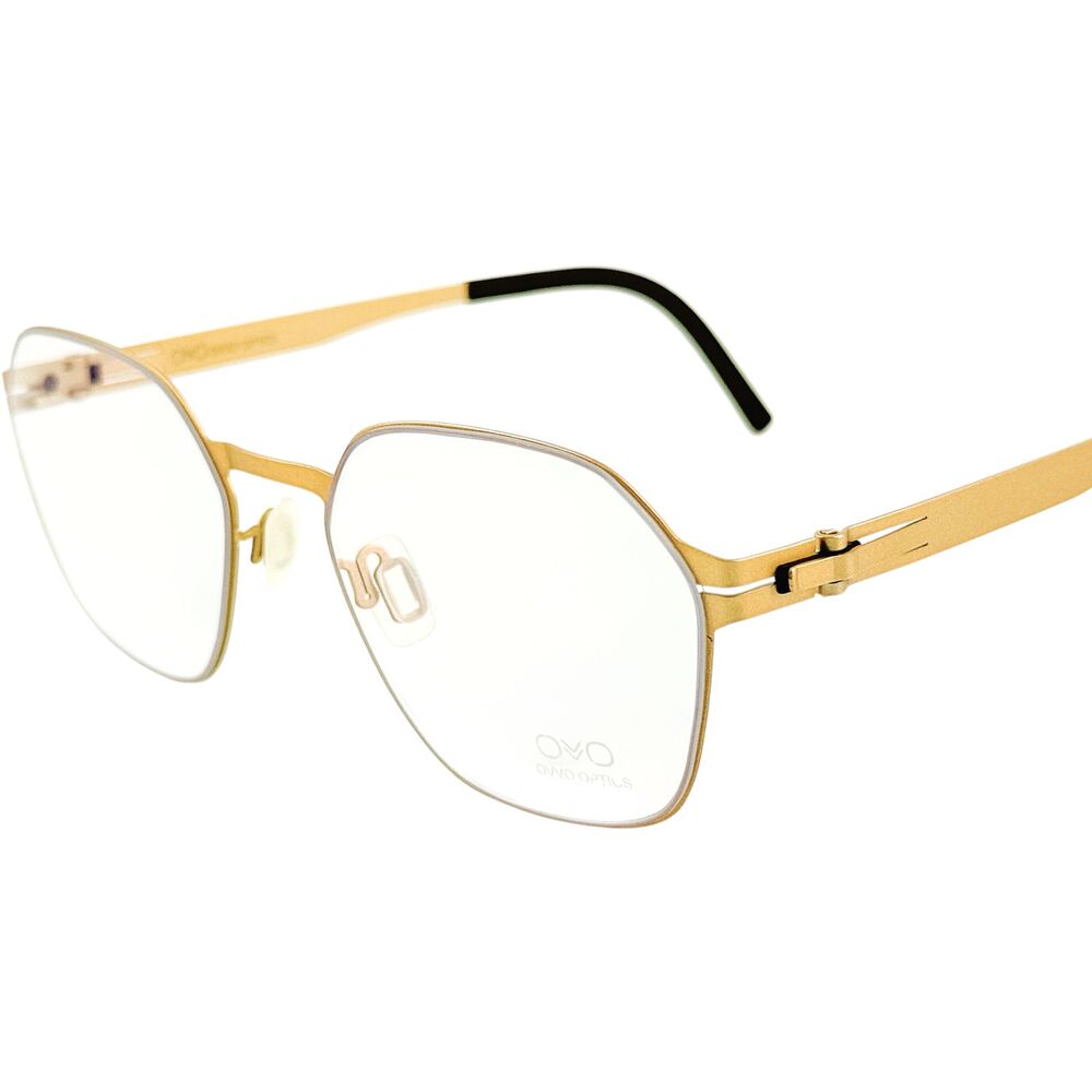 OVVO 3894 Unisex Flexible Metal Eyeglass Frame 119z Matte Gold 50-19